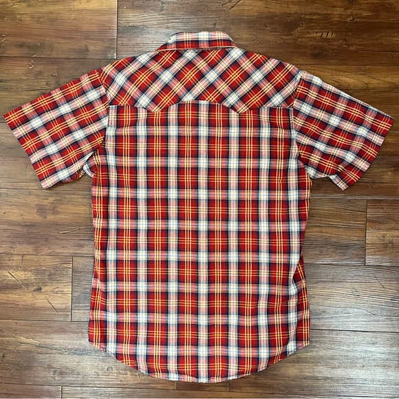 Vintage Wrangler Wrancher Pearl Snap Western Button Up Size M - Picture 2 of 5